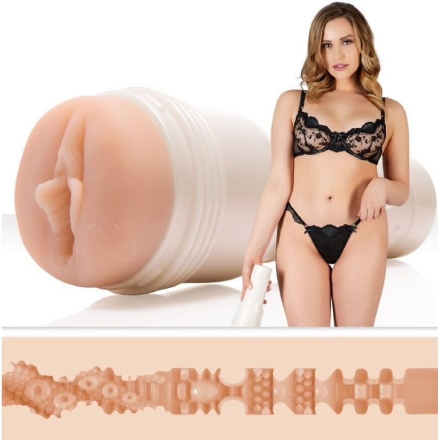 Мастурбатор вагина из киберкожи в колбе Fleshlight Girls Mia Malkova Lvl Up, бежевый