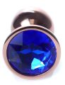 Анальний затор Boss Series - Jewellery Red Gold PLUG Dark Blue S, BS6400114