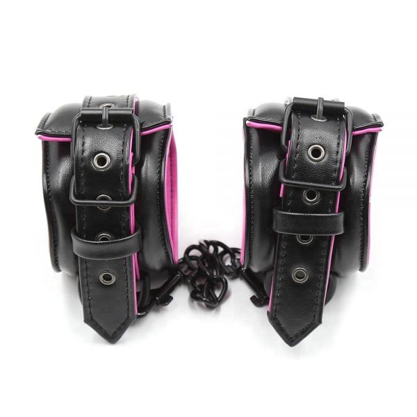 Оковы мягкие Luxury Fetish WRIST CUFF Black&amp;Pink