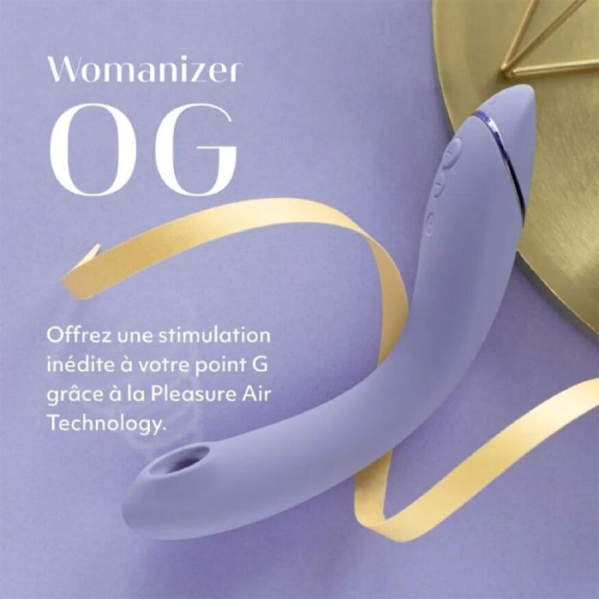Вибратор для точки G c вакуумной стимуляцией Womanizer OG Lilac