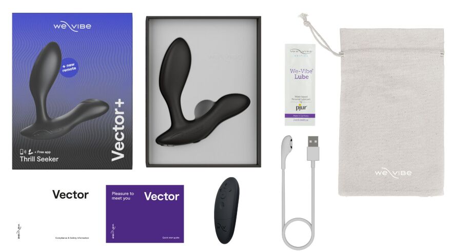 Смарт-вибромассажер простаты We-Vibe Vector+ CHARCOAL BLACK