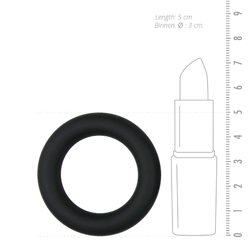 ET085BLK-S Кольцо на пенис силиконовое, черное, S