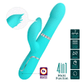 Вибромассажер с поступательным движением серии Pretty Love - Falin Twinkled Tenderness Green 7 vibration functions 4 rolling functions