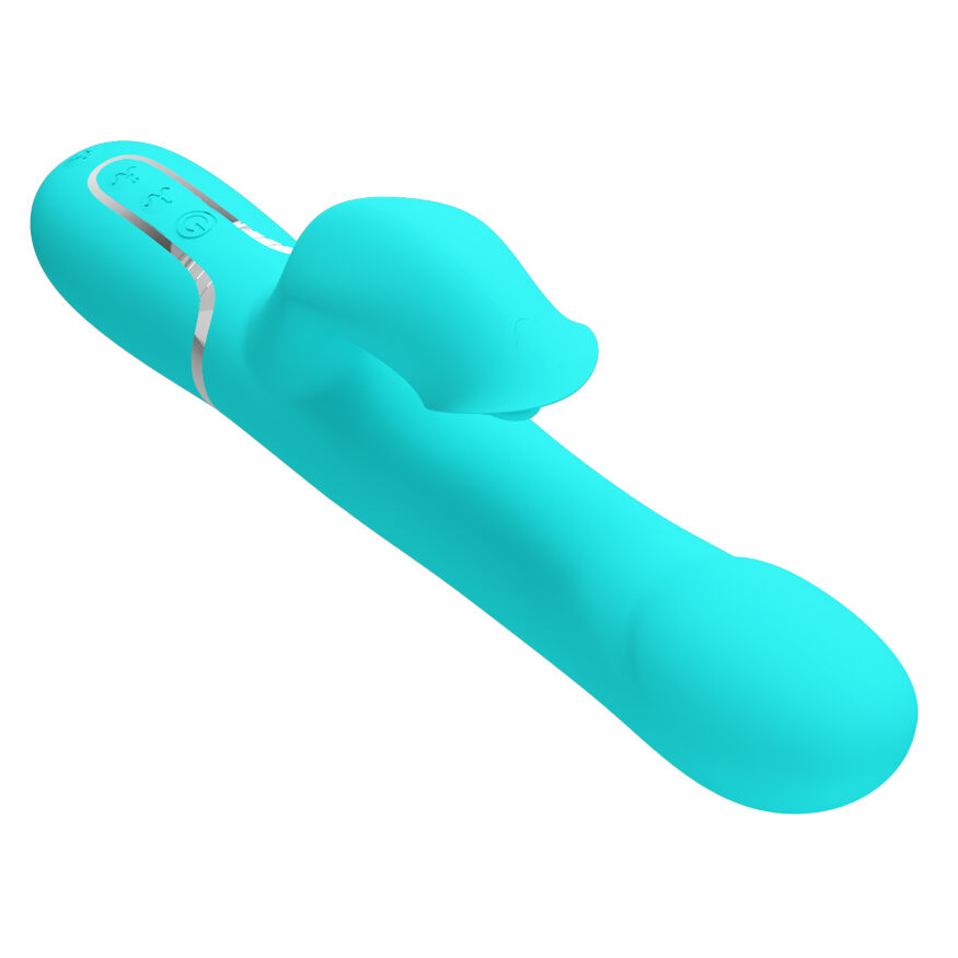 Вибромассажер с поступательным движением серии Pretty Love - Falin Twinkled Tenderness Green 7 vibration functions 4 rolling functions