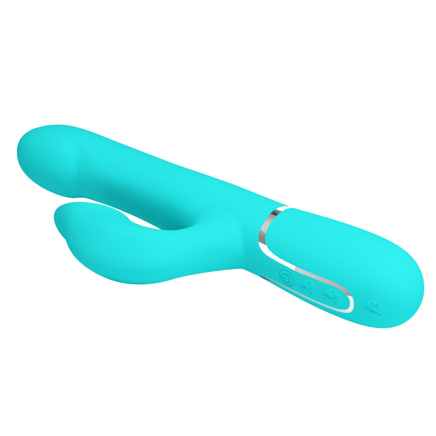 Вибромассажер с поступательным движением серии Pretty Love - Falin Twinkled Tenderness Green 7 vibration functions 4 rolling functions
