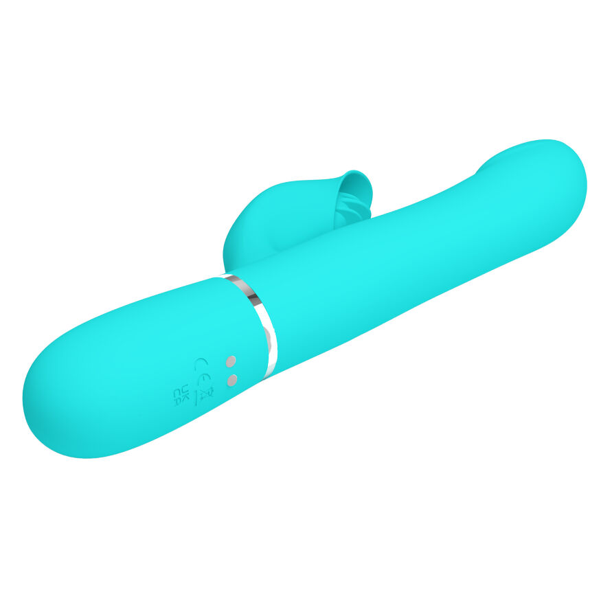 Вибромассажер с поступательным движением серии Pretty Love - Falin Twinkled Tenderness Green 7 vibration functions 4 rolling functions