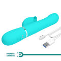 Вибромассажер с поступательным движением серии Pretty Love - Falin Twinkled Tenderness Green 7 vibration functions 4 rolling functions