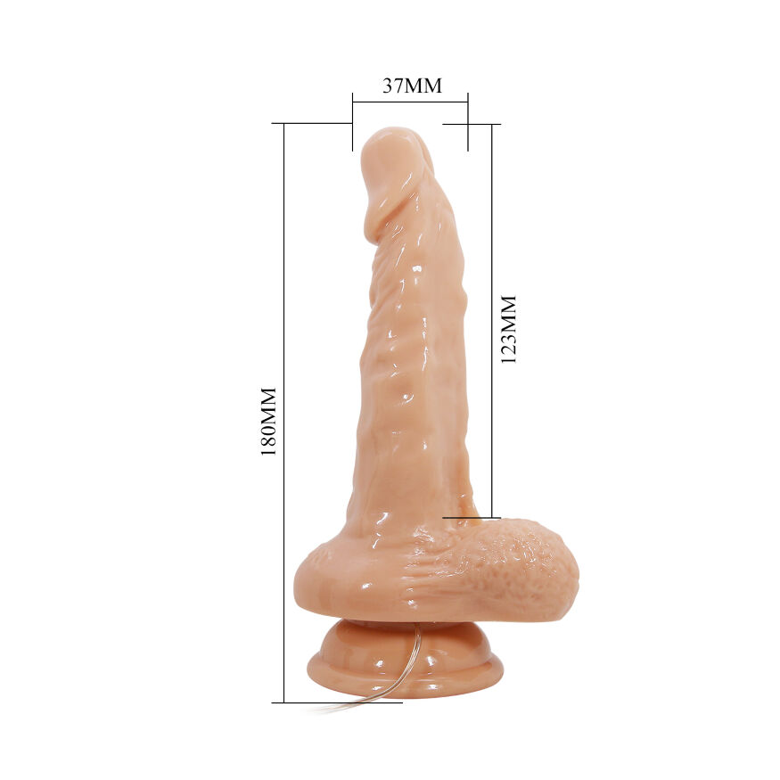 Вібратор реалістичний на присосці - Barbara Max Vibrator 7,1" Flesh