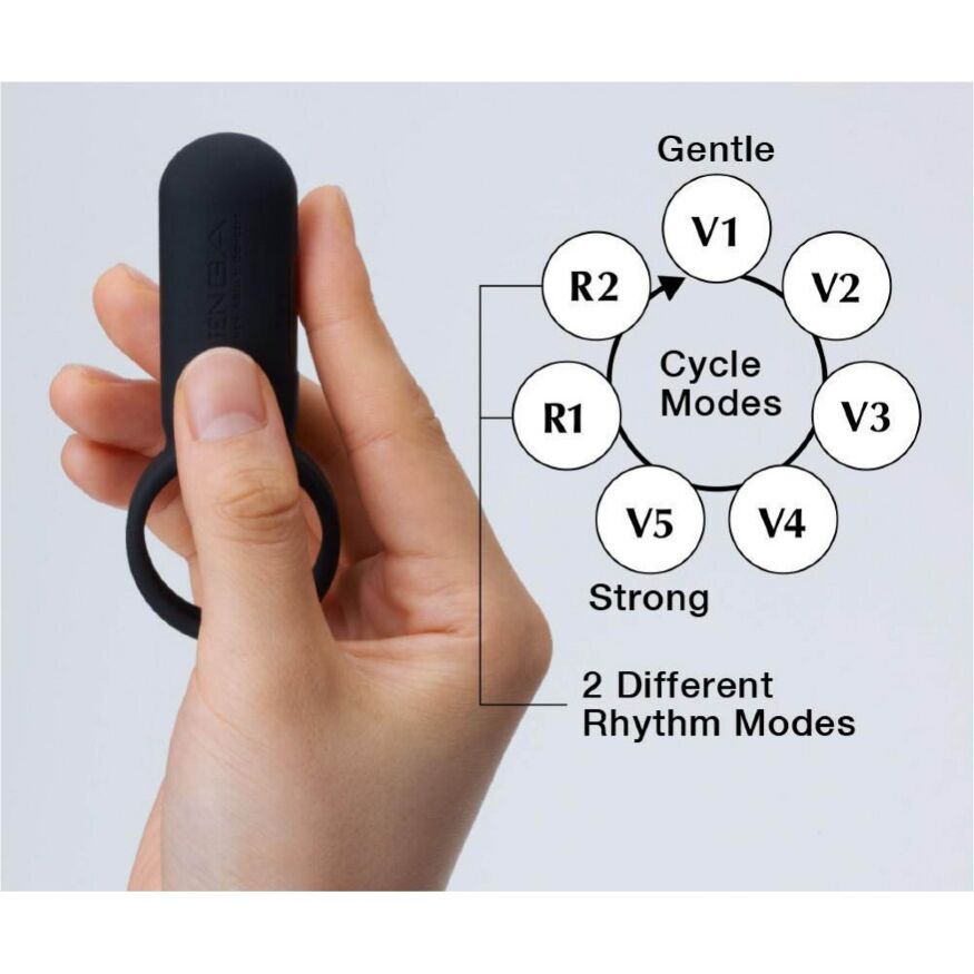 Эрекционное кольцо TENGA-SVR SMART VIBE RING Черное