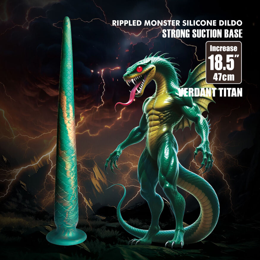Фэнтезийный фаллоимитатор - Power Monsters Verdant Titan, 47 см