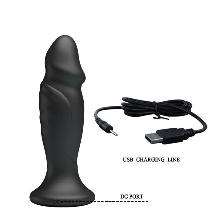 Анальный стимулятор с вибрацией и пультом ДУ - MR PLAY Super Power, BI-040085W-MR