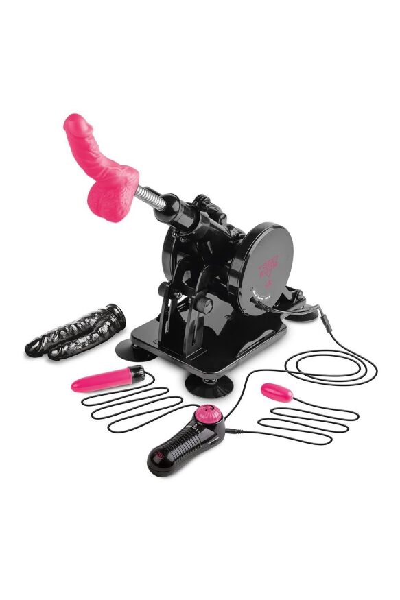 Секс-машина Dreamtoys Sex Room Sex Machine с насадками и пультом, черная
