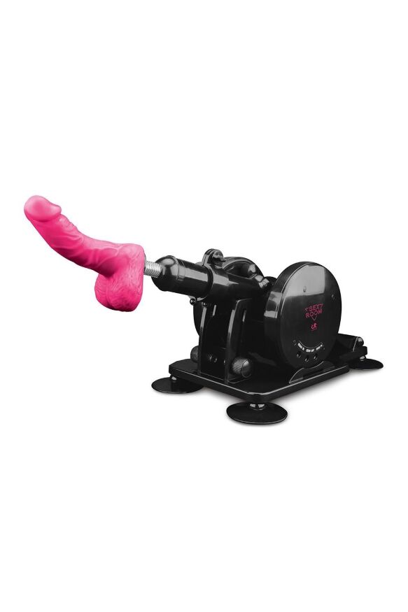 Секс-машина Dreamtoys Sex Room Sex Machine с насадками и пультом, черная