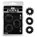 Набір ерекційних обручок Chisa GK Power Cock Rings Set, чорні, 3 шт.