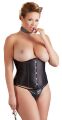 Корсет Cottelli Collection з відкритою зоною декольте, чорний, 4XL