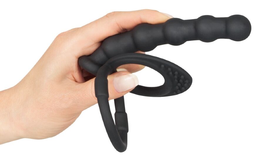 Насадка для подвійного проникнення - Black Velvets Cock &amp; Ball Ring