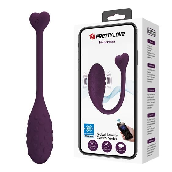 Віброяйце смарт - Pretty Love Fisherman Vibrating Egg Purple (App)
