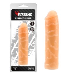 Насадка подовжуюча Chisa Superme Perfact Sleeve реалістична, бежева
