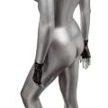 Рукавички короткі у дрібну сітку зі стразами CalExotics Fingerless Gloves, чорні