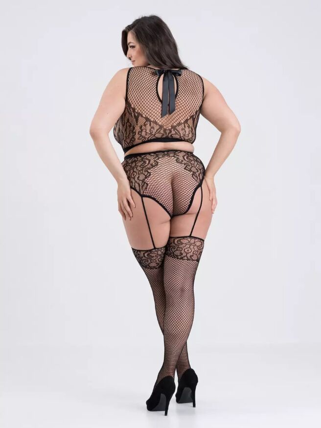 Ажурный комплект Fifty Shades Of Grey Captivate Lacy Bra Set Black O-s Curve