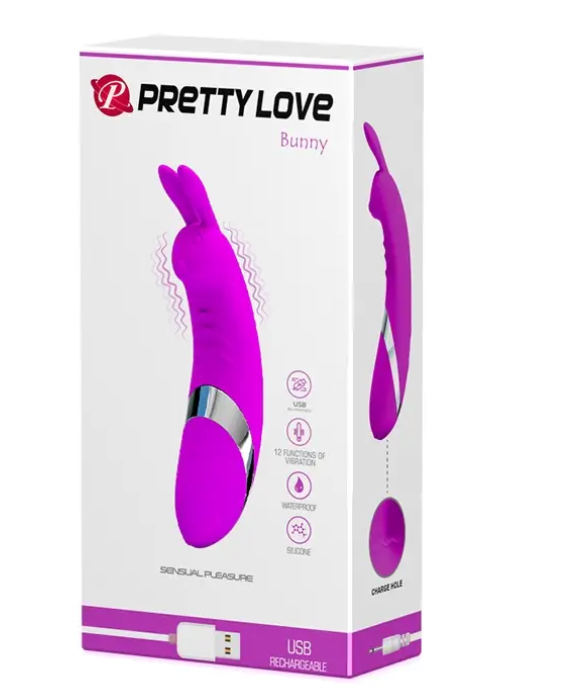Стимулятор клитора PRETTY LOVE - Bunny, 12 функций вибрации
