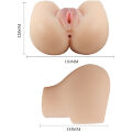 Мастурбатор вагина-анус с вибрацией Crazy Bull - Mila soft skin, BM-009243Z