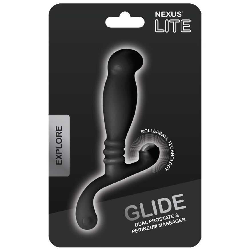 Массажер простаты Nexus Glide Black для новичков, ультрастимулирующий, с массажером промежности