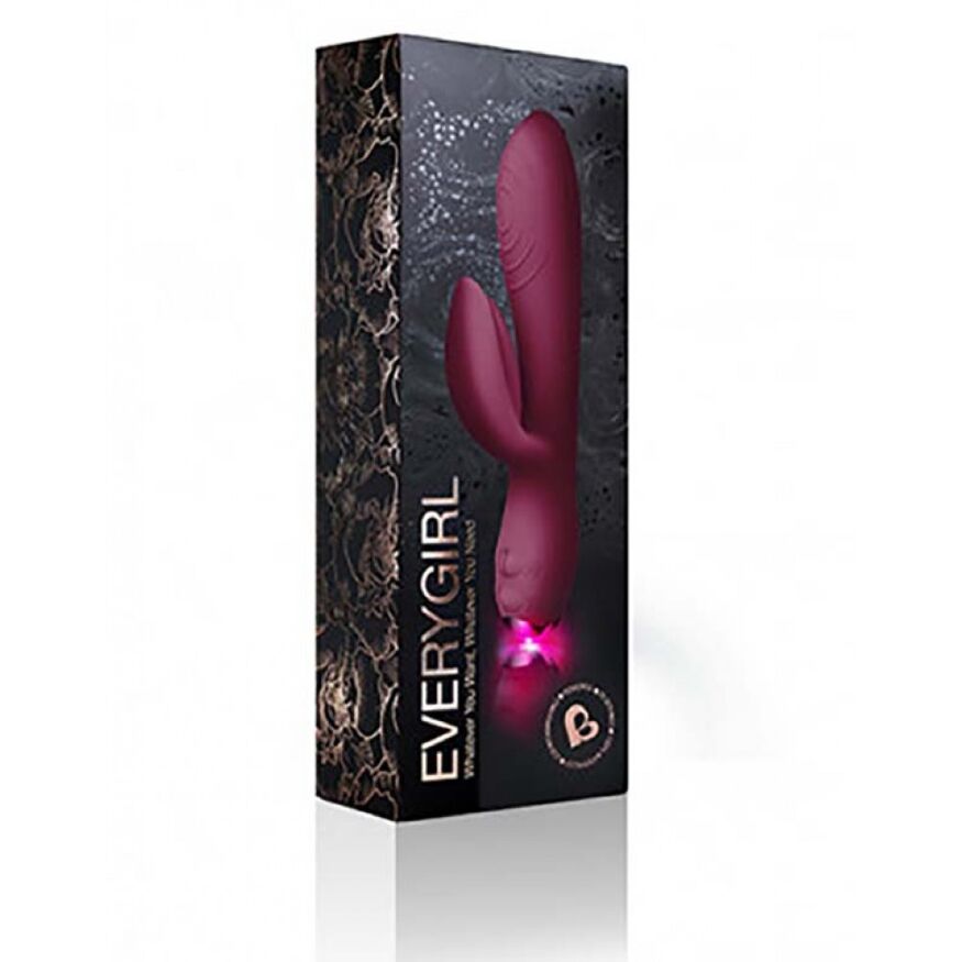 Вибратор кролик Rocks Off Everygirl Rabbit BURGUNDY