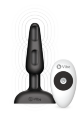 Анальна пробка із 3 моторами B-Vibe - Trio Remote Control Butt, чорна