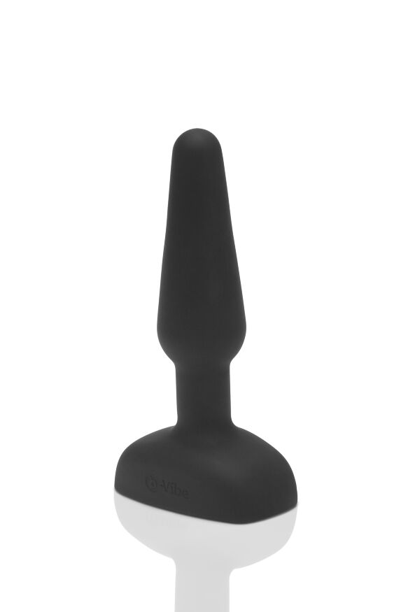 Анальна пробка із 3 моторами B-Vibe - Trio Remote Control Butt, чорна