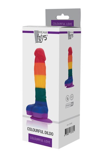 Радужный фаллоимитатор COLOURFUL LOVE DILDO