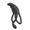 Эрекционное вибро кольцо Pretty Love - SETH Black, 7 vibration functions, BI-210335