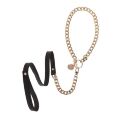 Поводок цепь с петлей из искусственной кожи Statement Leash золотистый, 75 см