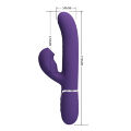 Вибратор с вакуумной стимуляцией клитора Pretty Love - Twinkled Tenderness Dark Purple, BW-500015-2