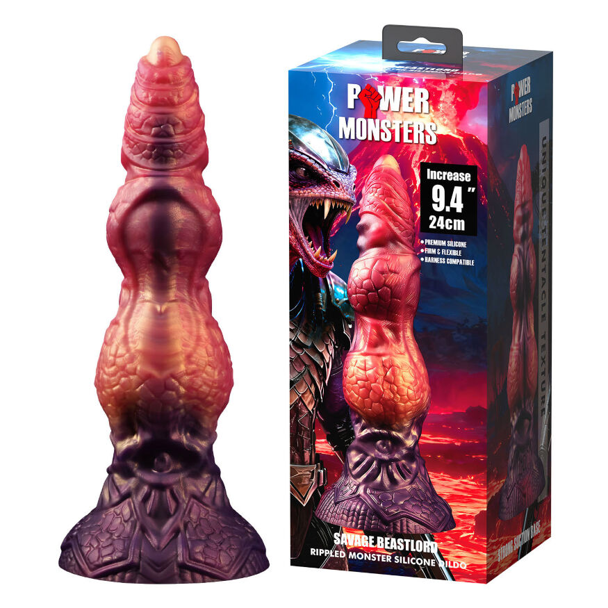 Фэнтезийный фаллоимитатор - Power Monsters Savage Beastlord, 24 см