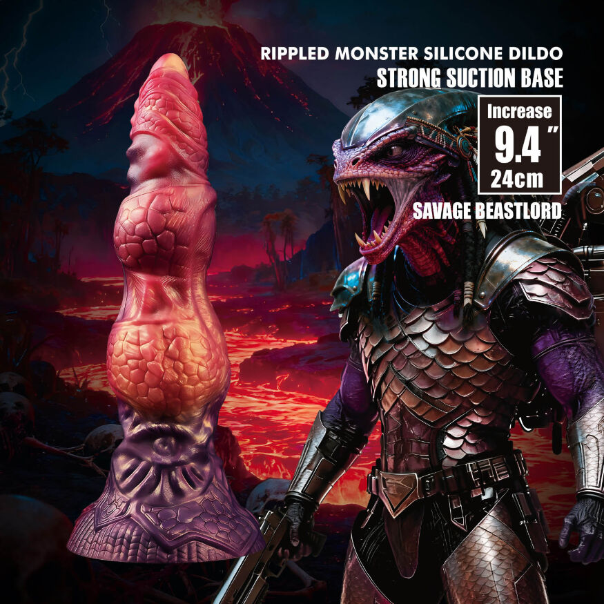 Фэнтезийный фаллоимитатор - Power Monsters Savage Beastlord, 24 см