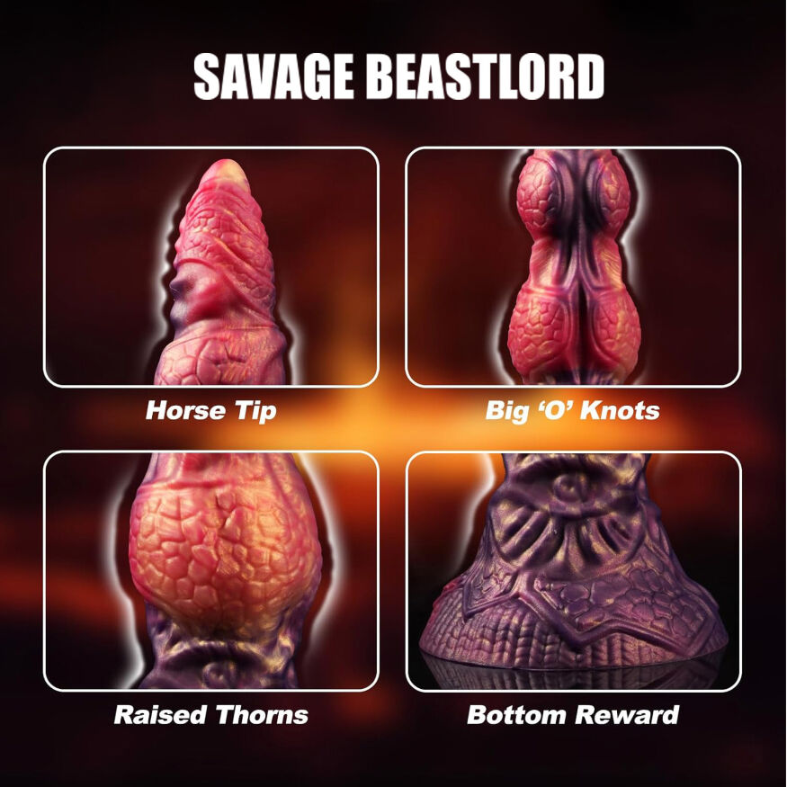 Фэнтезийный фаллоимитатор - Power Monsters Savage Beastlord, 24 см