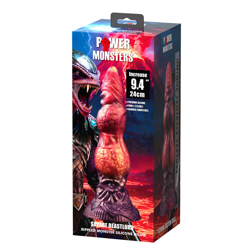 Фэнтезийный фаллоимитатор - Power Monsters Savage Beastlord, 24 см