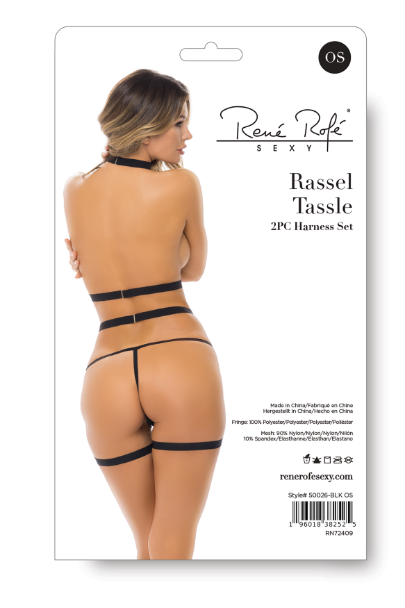 Комплект портупей RASSEL TASSLE 2PC HARNESS SET BLACK, OS