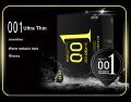 Ароматизированные ультратонкие презервативы с гиалуроновой кислотой OLO - ZERO ONE Black, 10 шт
