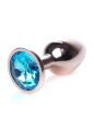 Анальная пробка S с голубым камнем Boss of toys Jewellery