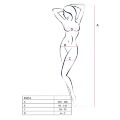 Бодистокинг Passion BS051 white, комбинезон, имитация чулок и боди