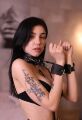 Ошейник с поводком и наручниками "Fet 22" Black, ручная работа