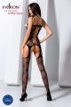 Комбинезон с открытым доступом и орнаментом в виде бабочек BS075 black