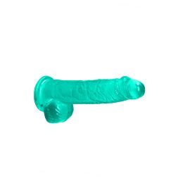 Фалоімітатор тонкий - Realrock Dildo 6" Turquoise