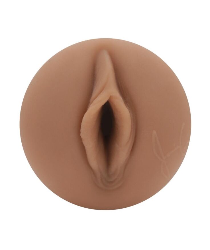 Мастурбатор вагина Fleshlight Janice Griffith в колбе, реалистичный из киберкожи, бежевый