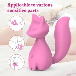 Мини-вибратор клиторальный Every Night Toys Doris в форме лисы светло-розовый, 10 режимов вибрации