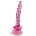 Фаллоимитатор стеклянный с присоской Pipedream Icicles Pink