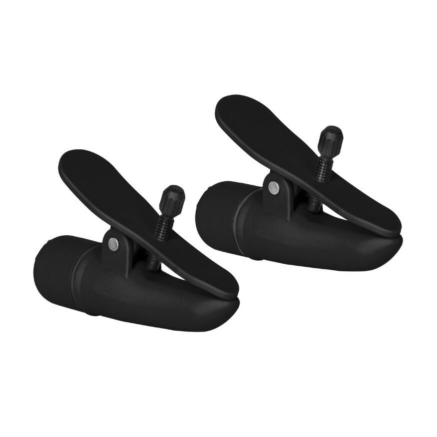 Зажимы на соски с вибрацией California Exotic Novelties, черные, 7 см