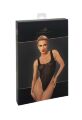 Боді Noir Handmade F322 Paparazzi, XL, прозоре, низ стрінги, високі вирізи